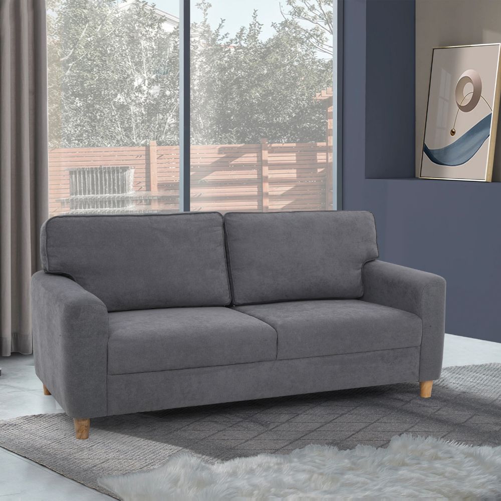 Utopia Fabric Sofa | 3 seater | Grey |  Duroflex Furniture