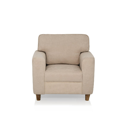 Utopia Beige Fabric 1 seater sofa