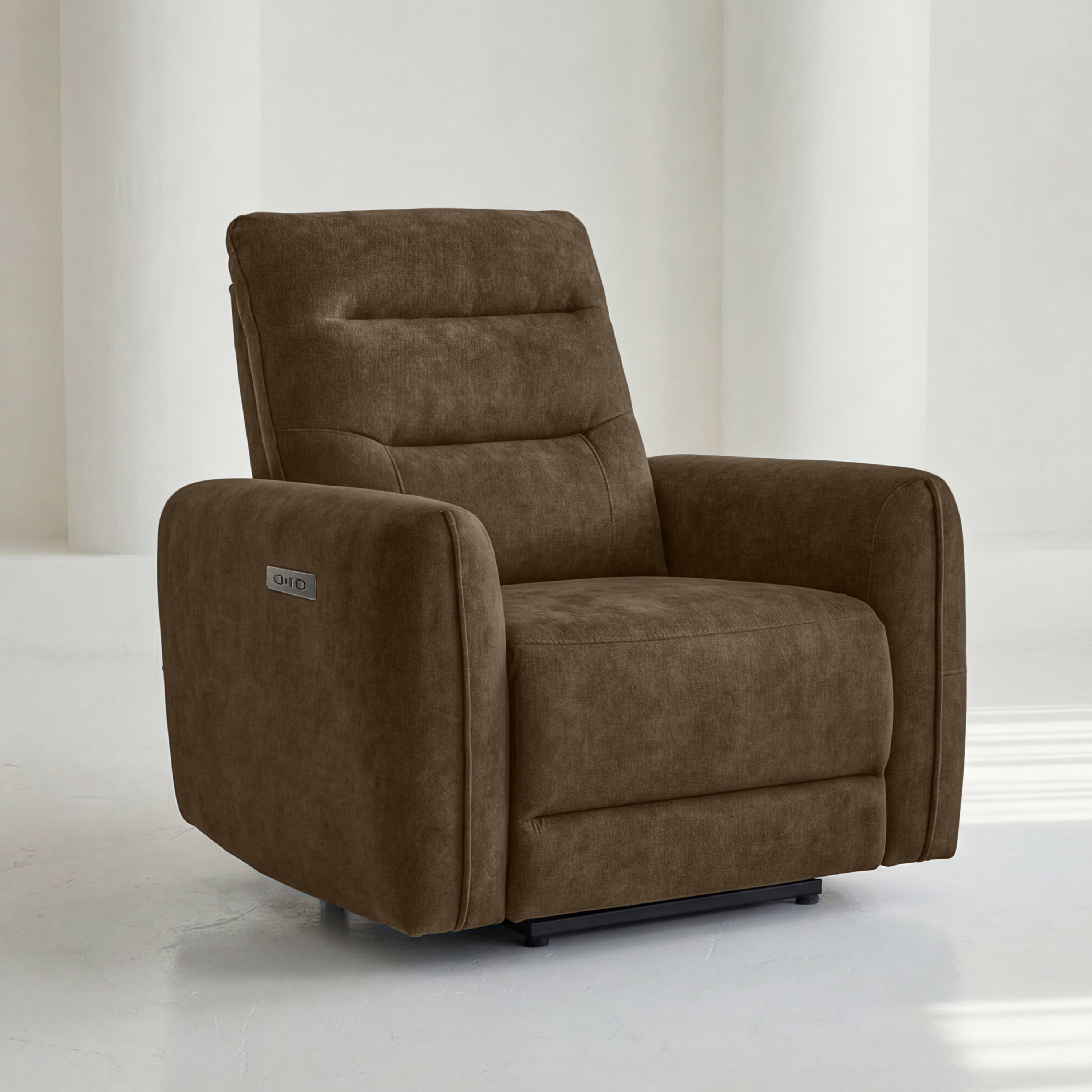 Verve mov.E Coffee Brown Fabric 1 Seater Sofa