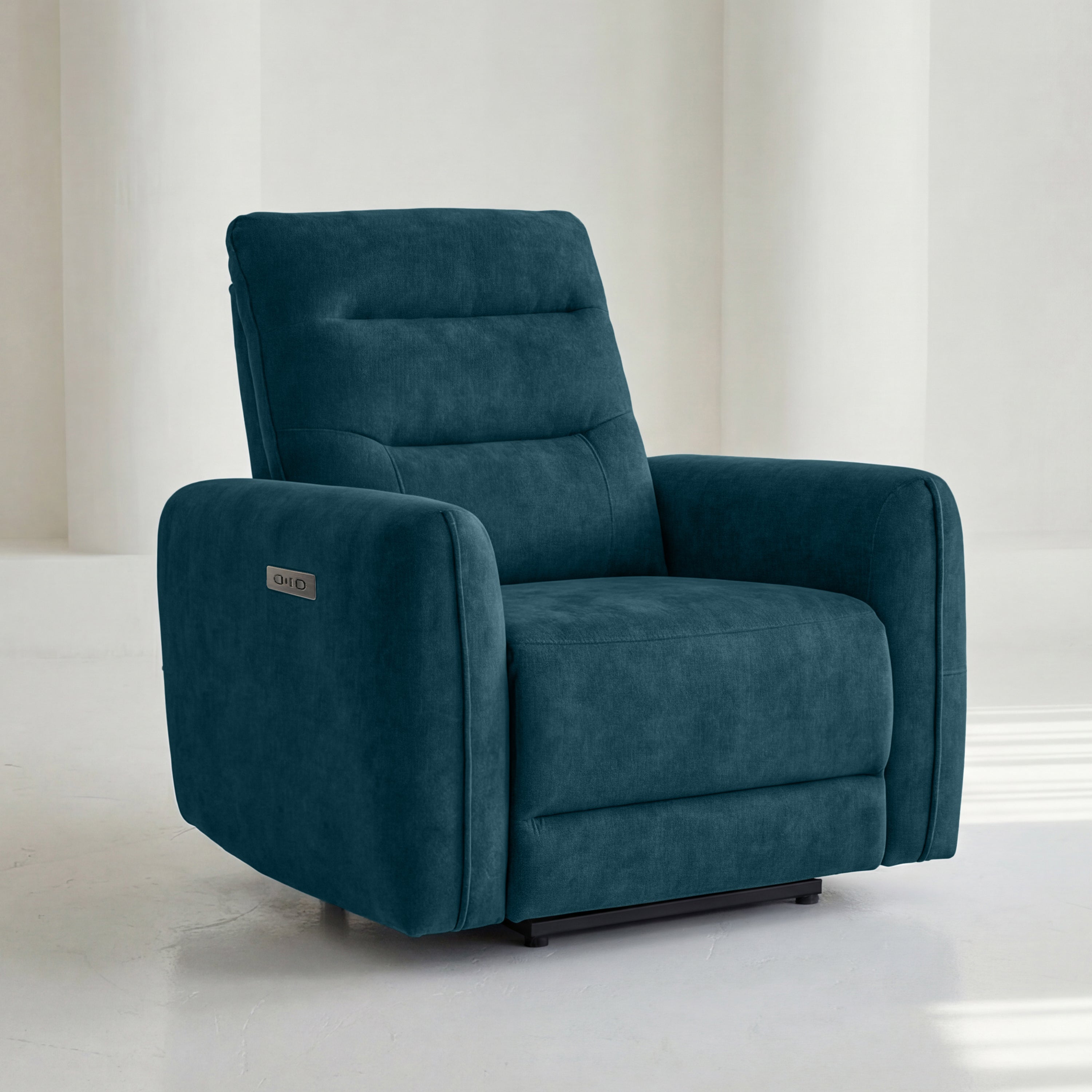 Verve mov.E Peacock Blue Fabric 1 Seater Sofa