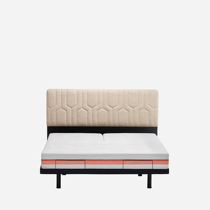 Wave Twin Adjustable Bed with Mattress, Individual Headside Control & 2 Fitted Bedsheets
