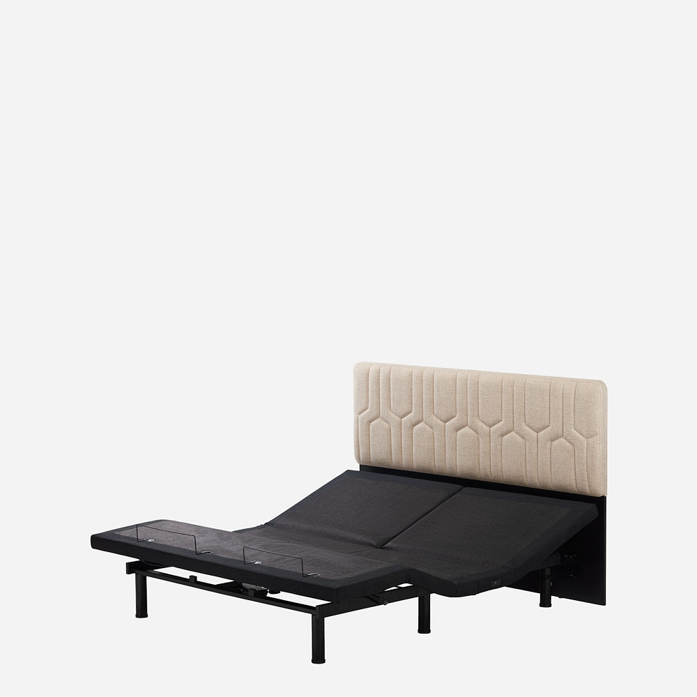 Wave Twin Adjustable Bed with Mattress, Individual Headside Control & 2 Fitted Bedsheets