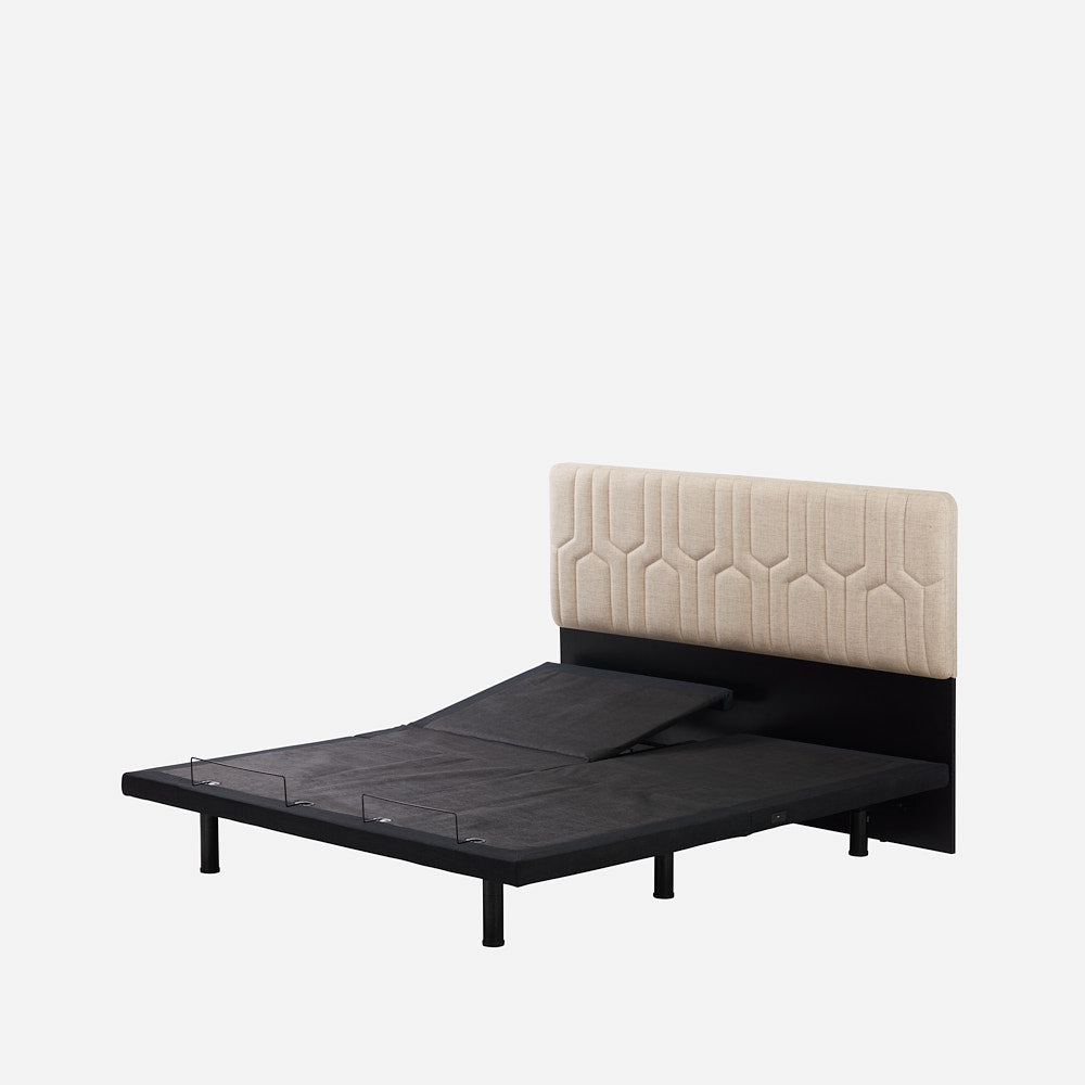 Wave Twin Adjustable Bed with Mattress, Individual Headside Control & 2 Fitted Bedsheets