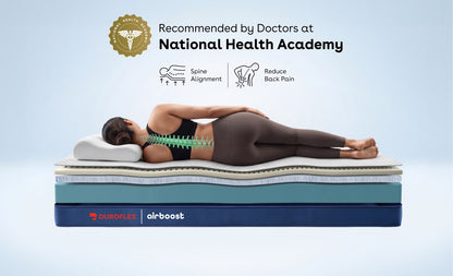 Duropedic Livein Airboost Mattress | 1 lakh+ Adaptive Nano fibres | Medium Firm | 10 yr warranty | 100 nights trial