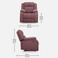 Avalon Motorized Electric Powered Pink Fabric Recliner