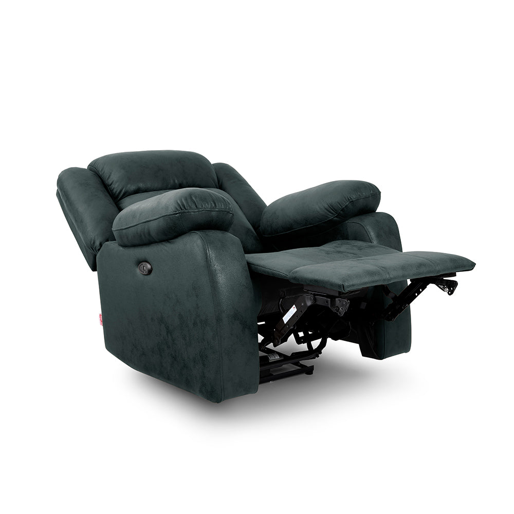 Avalon Midnight Blue Suede Recliner