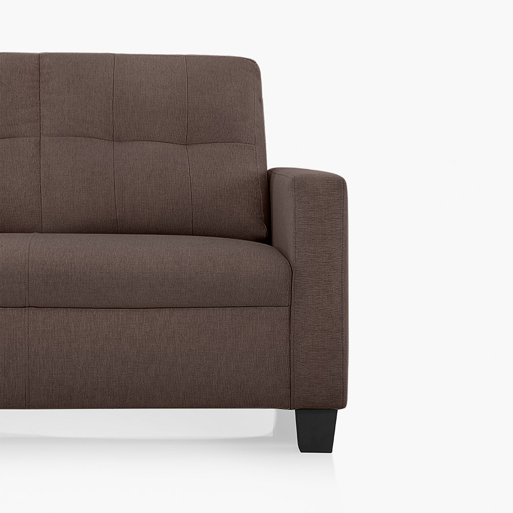 Ease Saddle Brown Fabric 2 Seater Sofa