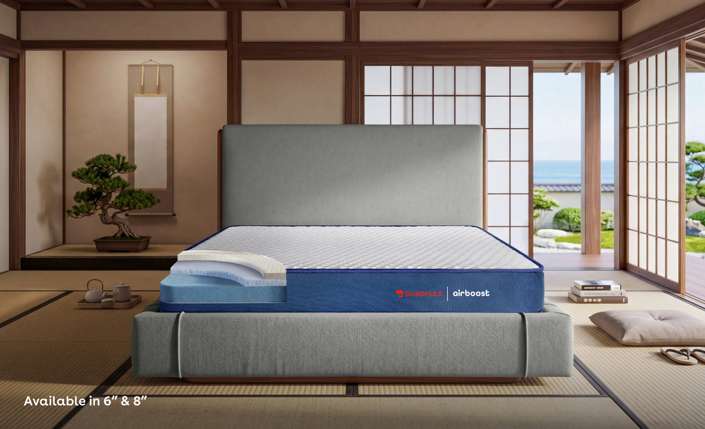 Duropedic Livein Airboost Mattress | 1 lakh+ Adaptive Nano fibres | Medium Firm | 10 yr warranty | 100 nights trial