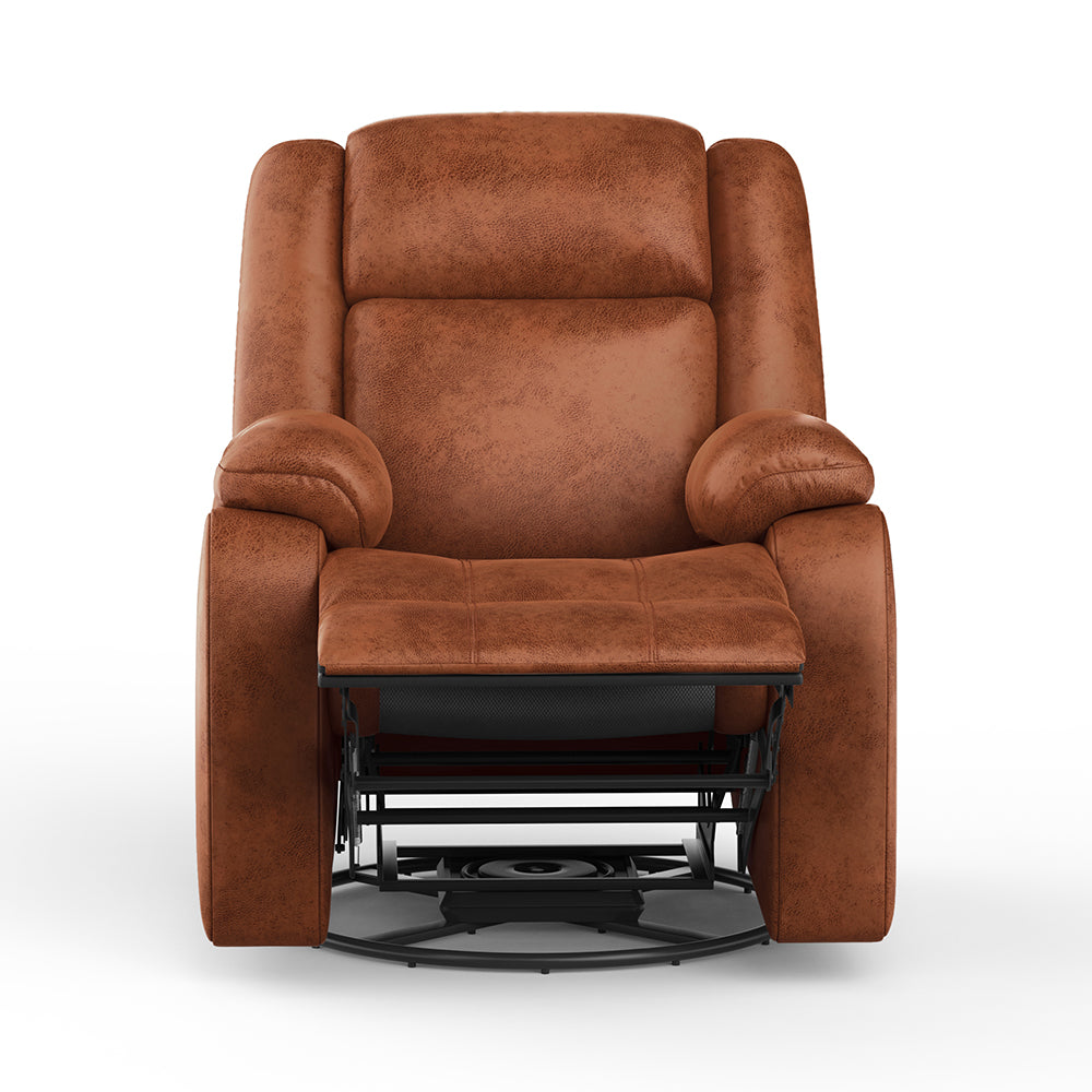 Avalon Desert Orange Suede Recliner