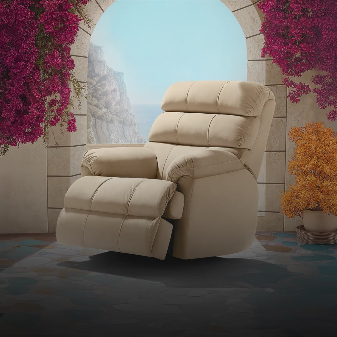 Avalon Posture pro RRR Leatherette Recliner |  1 seater | Beige |  Duroflex Furniture