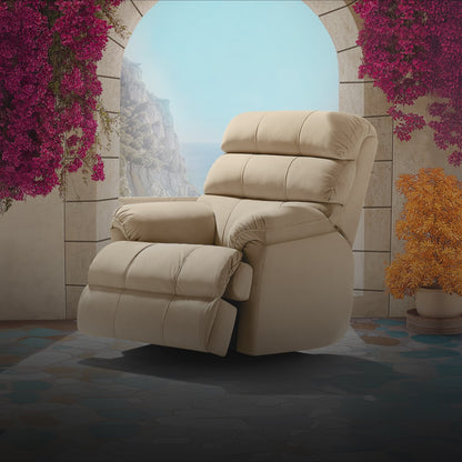Avalon Posture Pro Rocking & Rotating Single Seater Fabric Recliner, Grey, Motorized