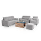 Zivo Plus Cloudy Gray Fabric Sofa Set