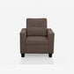 Ease Saddle Brown Fabric Sofa