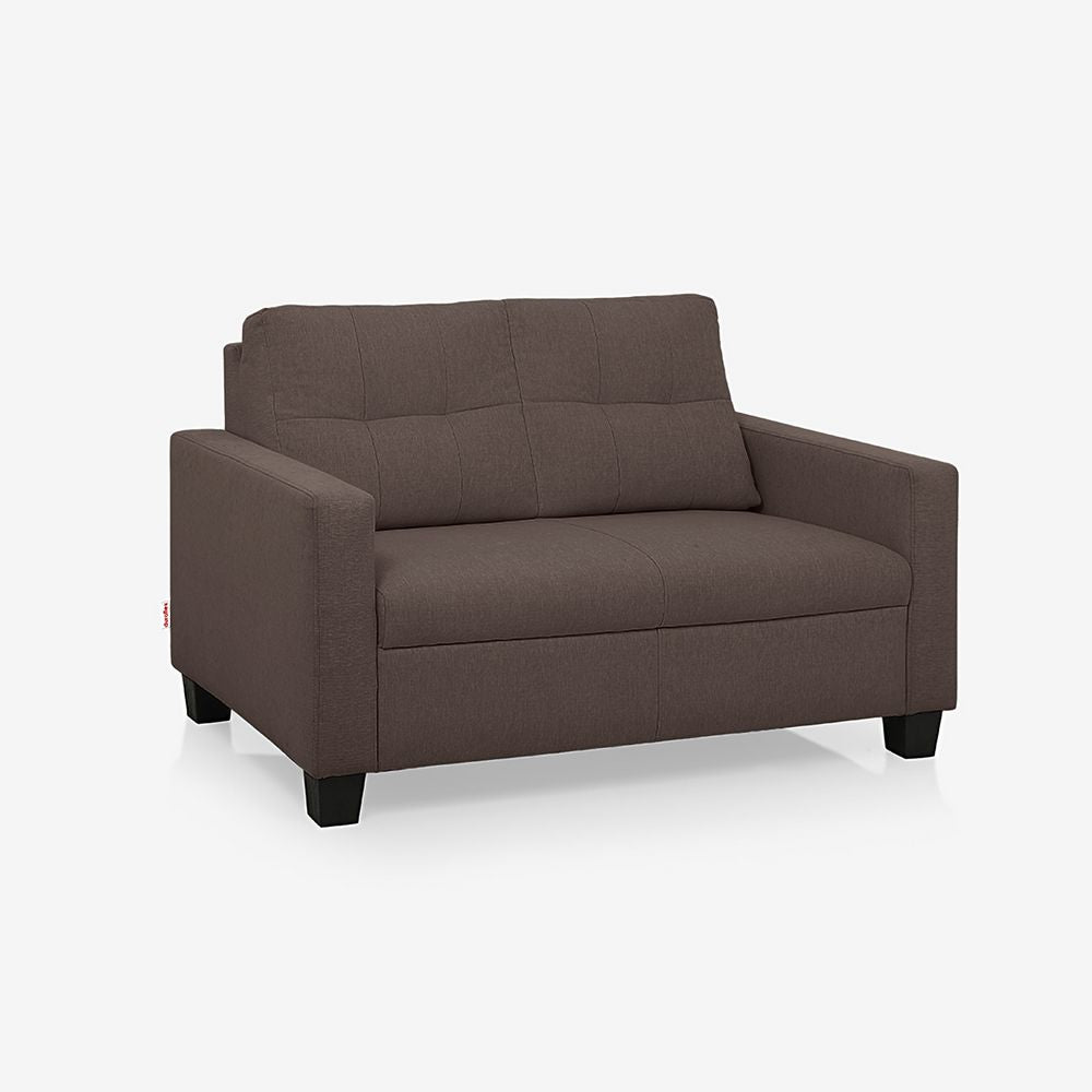 Ease Fabric Sofa | 2 seater | Saddle Brown |  Duroflex Furniture