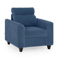 Zivo Plus Twilight Blue Fabric Sofa Set
