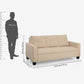 Ease Beige Fabric Sofa