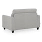 Zivo Plus Cloudy Gray Fabric 2 Seater Sofa