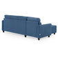 Zivo Plus Twilight Blue Fabric Sofa Set