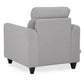 Zivo Plus Cloudy Gray Fabric Sofa Set