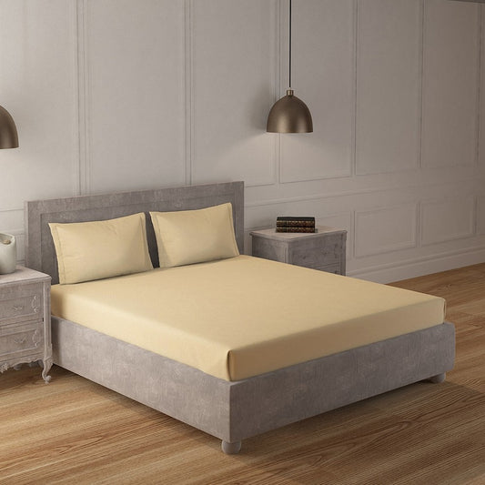 Italian Straw 100% Cotton 200 TC Solid Bedsheet Set