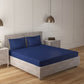 Twilight Blue 100% Cotton 210 TC Satin Stripe Bedsheet Set
