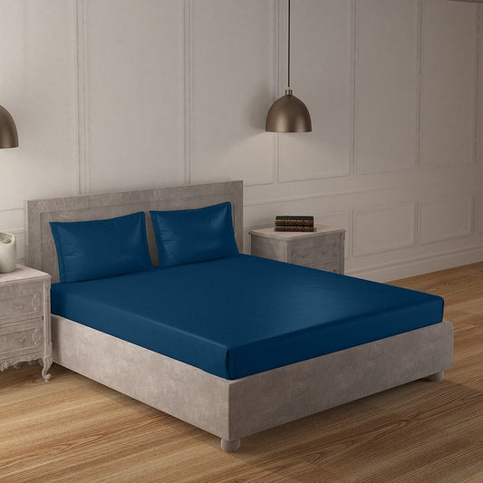 Poseidon 100% Cotton 300 TC Satin Bedsheet Set