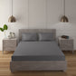 Steel Gray 100% Cotton 300 TC Satin Bedsheet Set