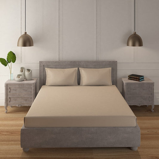 Frappe 100% Cotton 300 TC Satin Bedsheet Set