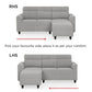 Zivo Plus Cloudy Gray Fabric Sofa Set