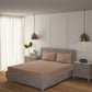 Warm Taupe 100% Cotton 200 TC Solid Bedsheet Set