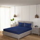 Twilight Blue 100% Cotton 210 TC Satin Stripe Bedsheet Set