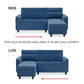 Zivo Plus Twilight Blue Fabric Sofa Set