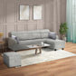 Zivo Plus Cloudy Gray Fabric Sofa Set