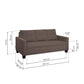 Ease Saddle Brown Fabric Sofa