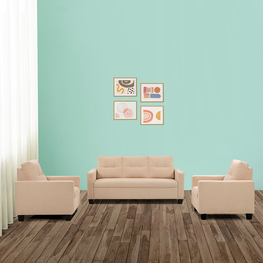 Ease Beige Fabric Sofa