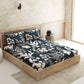 Fern Black 100% Cotton Antibacterial Bedsheet Set