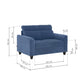 Zivo Plus Twilight Blue Fabric Sofa Set
