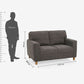 Utopia Fabric Sofa | 2 seater | Grey |  Duroflex Furniture